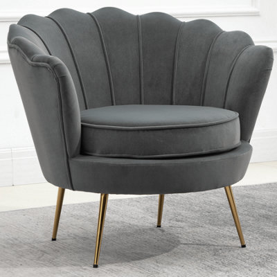 Grey shop scallop chair