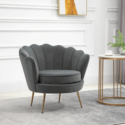 Grey shop scallop chair