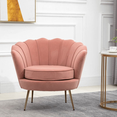 Scalloped chair deals pink