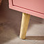 Home Source Skara 2 Drawer Bedside Table Unit Pink