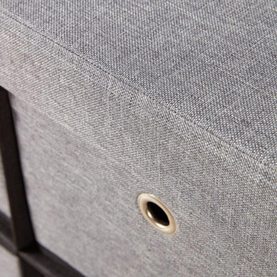 Home Source Sofia 6 Drawer Folding Ottoman Grey