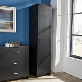 Home Source Stratford 1 Door Wardrobe Unit Black