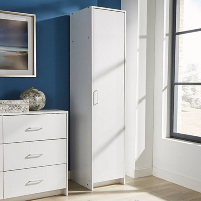 Home Source Stratford 1 Door Wardrobe Unit White