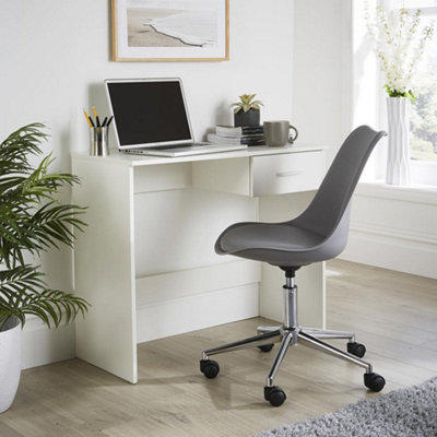 Small white desk with chair hot sale