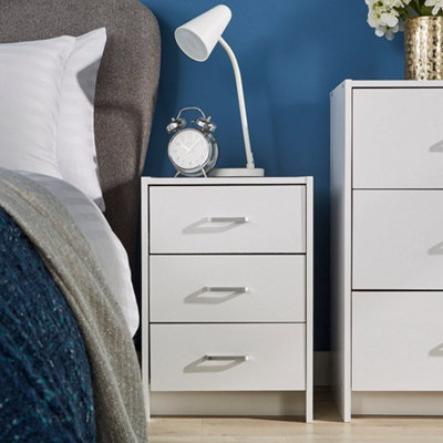 B&q white store bedside cabinets