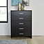 Home Source Stratford Chest of 5 Drawers Black