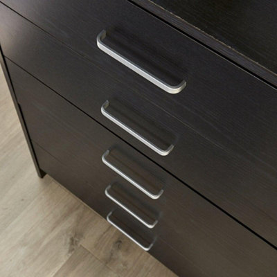 Home Source Stratford Chest of 5 Drawers Black