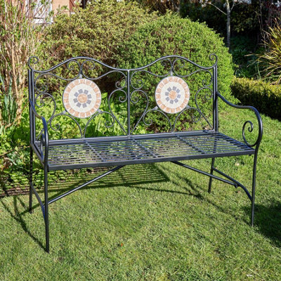 Mosaic garden deals bench