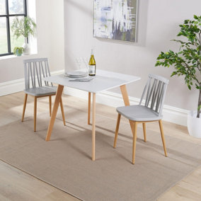 Home Source Trinity Table and 2 Grey Lucy Chairs