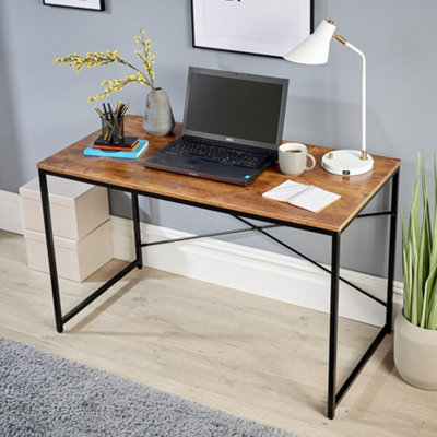 Rustic oak computer deals desk