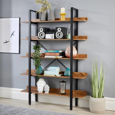 Home Source Urban Ladder 5 Tier Bookcase Shelving Storage Black and