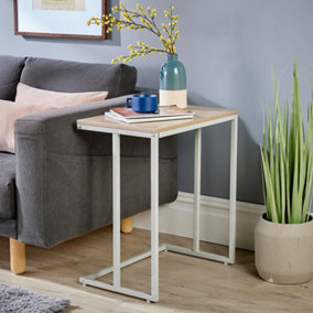 Home Source Urban Sofa Lamp Side Table Grey and Oak Effect