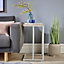 Home Source Urban Sofa Lamp Side Table Grey and Oak Effect