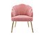 Home Source Valerie Shell Backed Velvet Occasional Armchair Pink