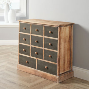 Home Source Windermere Merchant Chest Natural Grey