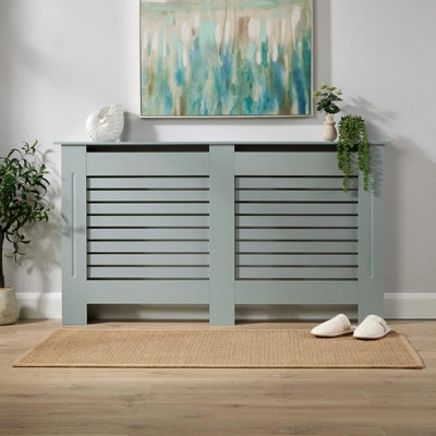 Home Source York Large Radiator Cover Grey