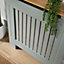 Home Source York Small Radiator Cover Dark Grey with Oak Effect Top