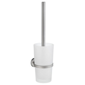 HOME - Toilet Brush in Brushed Chrome wall mounted