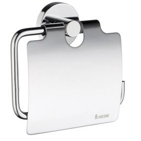 HOME - Toilet Roll Holder with Cover in Polished Chrome