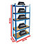 Home Vida 5 Tier Large Shelf Blue Heavy Duty Shelving Unit (H)1800mm (W)900mm