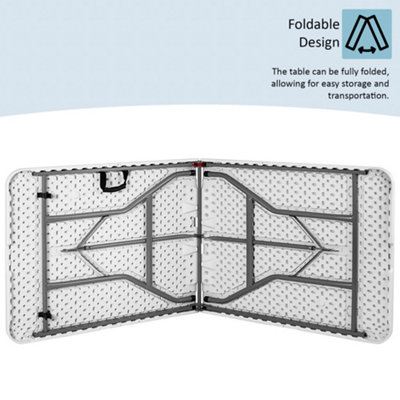 Home Vida Foldable 6ft Heavy Duty Folding Camping Picnic Garden Portable Table