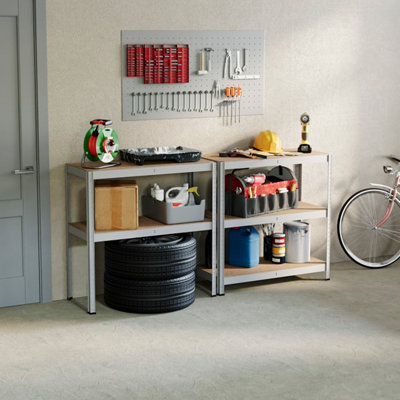 NEW! Industrial Heavy Duty Steel Metal Workbench Table Shelving Garage Shed