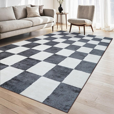 homeart Plaid Area Rug Super Soft Sustainable Woven Carpet with Modern ...
