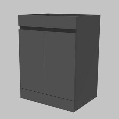 Homefast Bathrooms 500mm Bathroom Vanity Unit without Basin Matt Grey