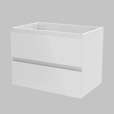 Homefast Bathrooms 600mm Gloss White Bathroom Vanity Unit without Basin