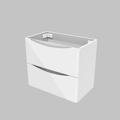 Homefast Bathrooms 600mm Gloss White Bathroom Vanity Unit without Basin
