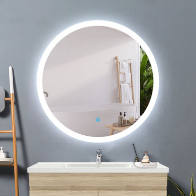Homefast Bathrooms 60cm Round Illuminated LED Mirror with