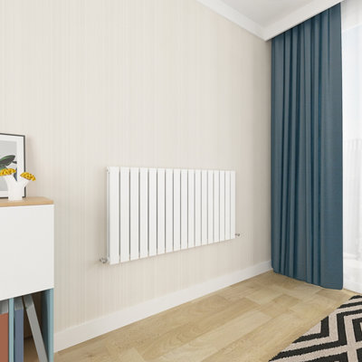 Homefast Bathrooms Designer Flat Radiator White 600x1156mm Double High ...