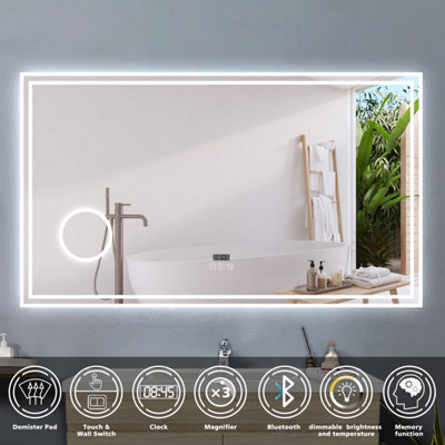 Led deals bluetooth mirror