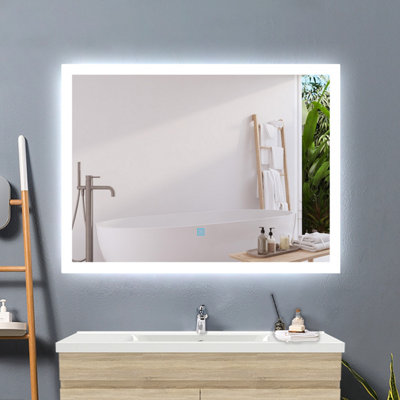Homefast Bathrooms LED Illuminated Mirror with Shaver Socket and ...