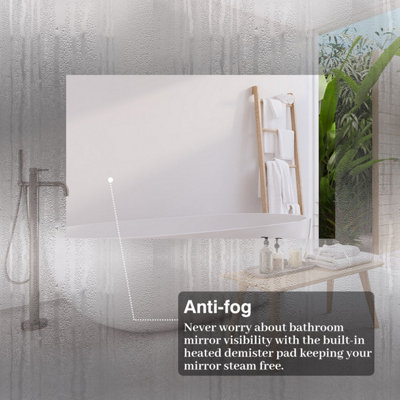 Bathroom mirror with on sale built in magnifier