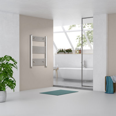 Homefast Bathrooms Vertical Radiator Chrome 1000x450mm Straight With ...