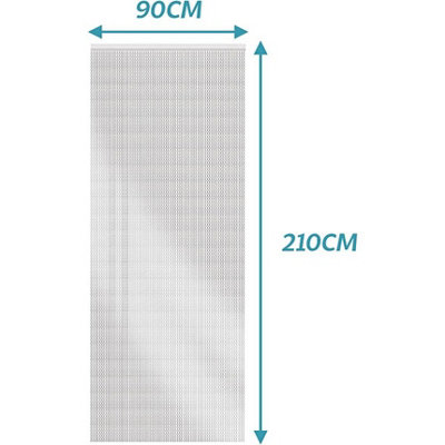 Homefront Aluminium Fly Screen Heavy Duty Chain Curtain - Protects Against Flies, Wasps & Insects
