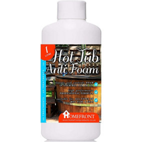Homefront Anti Foam - Removes Surface Foam From Hot Tub, Spa and Whirlpool Water - Suitable for All Hot Tubs 1L