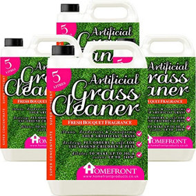 Homefront Artificial Grass Cleaner - Cleans and Sanitises Artificial Grass to Remove Germs, Stains, Odours, & Urine. Bouquet 20L