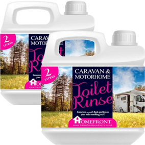 Homefront Caravan and Motorhome Pink Toilet Chemical Rinse Solution Fluid Cleaner Eco-Friendly Formaldehyde Free 4L