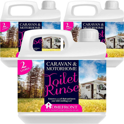 Homefront Caravan and Motorhome Pink Toilet Chemical Rinse Solution Fluid Cleaner Eco-Friendly Formaldehyde Free 6L