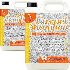 Homefront Carpet Shampoo - Deeply Cleans Carpets to Remove Stains and Odours Citrus Fragrance 10L