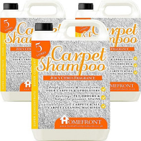 Homefront Carpet Shampoo - Deeply Cleans Carpets to Remove Stains and Odours Citrus Fragrance 15L