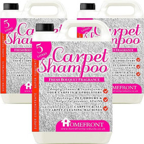 Homefront Carpet Shampoo - Deeply Cleans Carpets to Remove Stains and Odours - Floral Fragrance 15L