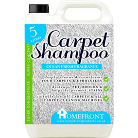 Homefront Carpet Shampoo - Deeply Cleans Carpets to Remove Stains and Odours Ocean Fragrance