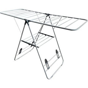 White Large Expandable and Folding Wing Drying Rack