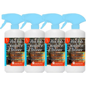 Homefront Hot Tub Surface Cleaner - Removes Dirt, Grime Waterlines & More From Spa Shells, Covers & Jets 4L