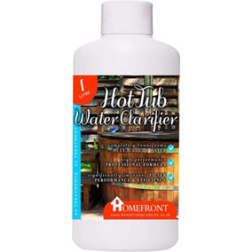Homefront Hot Tub Water Clarifier - Transforms Dull & Cloudy Water Hot Tubs, Spas and Pools 1L