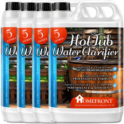 Homefront Hot Tub Water Clarifier - Transforms Dull & Cloudy Water Hot ...