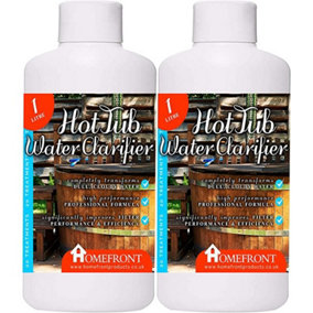 Homefront Hot Tub Water Clarifier - Transforms Dull & Cloudy Water Hot Tubs, Spas and Pools 2L